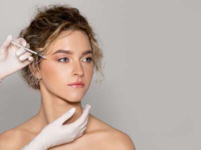 Young,Beautiful,Woman,Getting,Botox,Injection,For,Eyes,Area,,Standing Young,Beautiful,Woman,Getting,Botox,Injection,For,Eyes,Area,,Standing